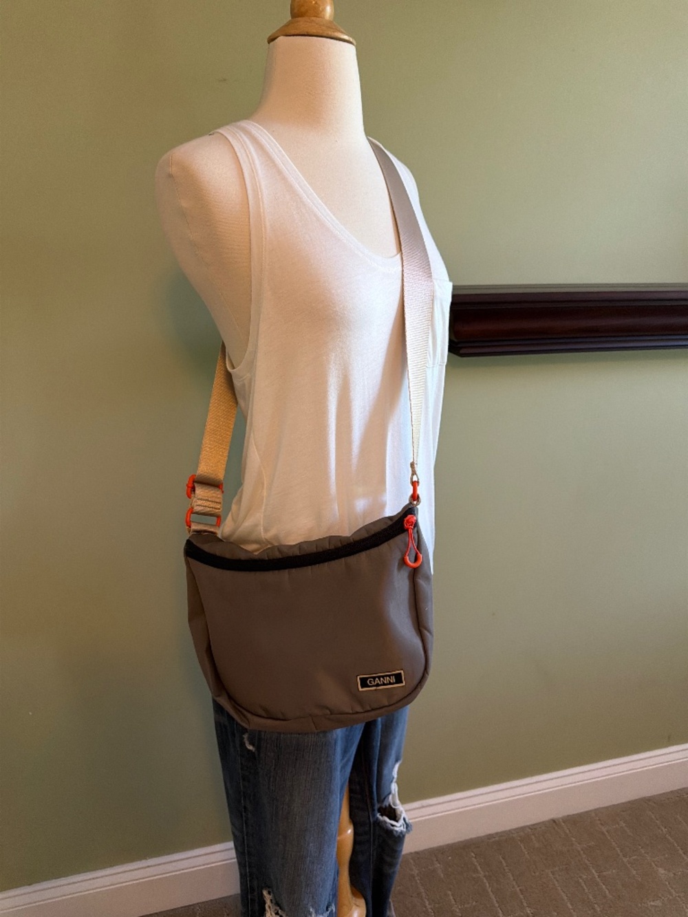 GANNI recycled tech bag